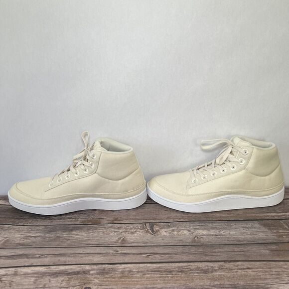 Allbirds Canvas Pacer Mid Top Men Size 12 Natural White Blizzard Sole No Box EUC main image 4